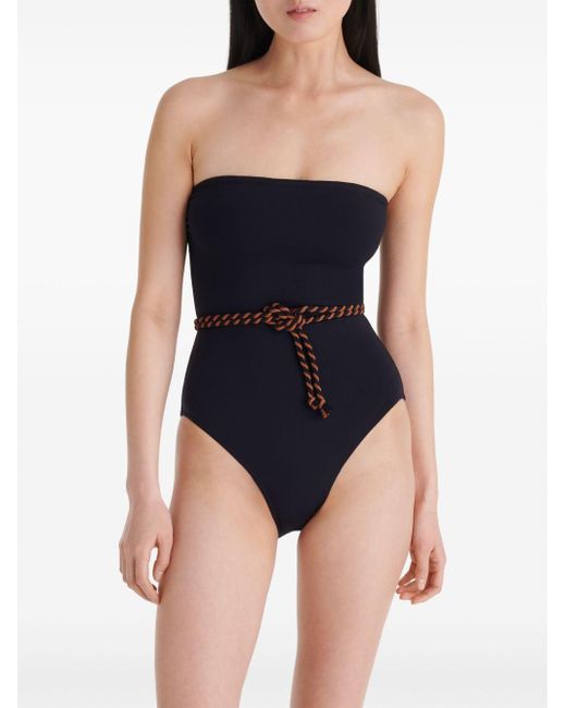 Eres Black Majorette Tie-waist Bustier Swimsuit