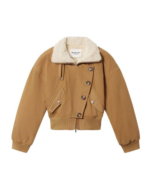 Isabel Marant Natural Oana Buttoned Collar Jacket