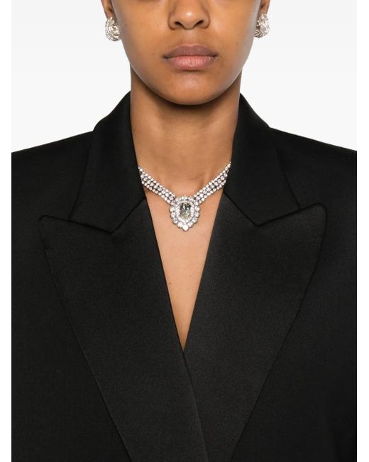 Nissa Black Shawl-Lapel Double-Breasted Blazer