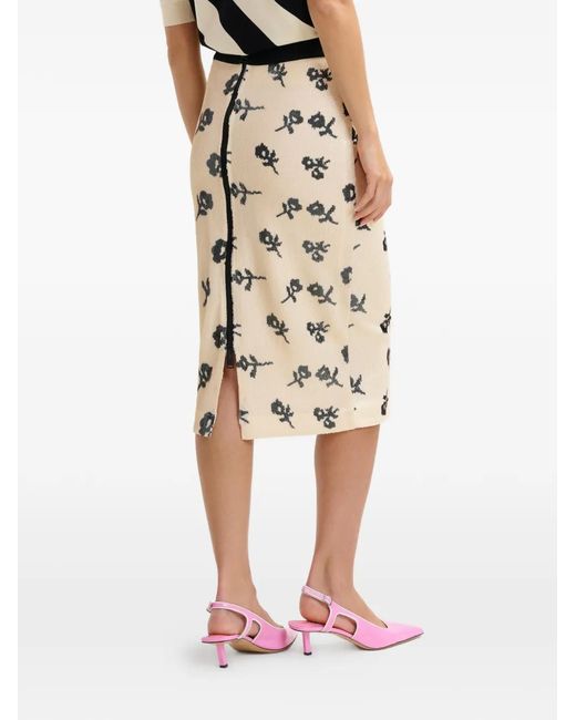 Essentiel Antwerp Natural Jorinda Sequinned Skirt