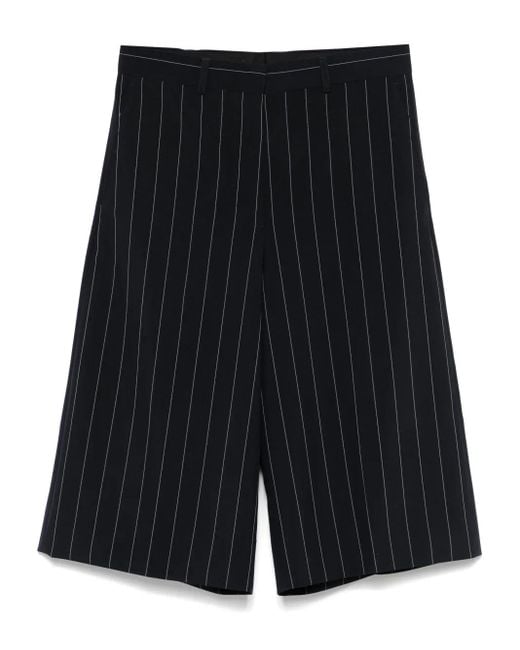 Stella McCartney Black Pinstriped Tailored Shorts