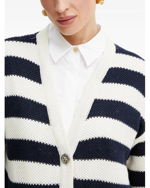 Guess Blue Striped Buttoned Cardigan