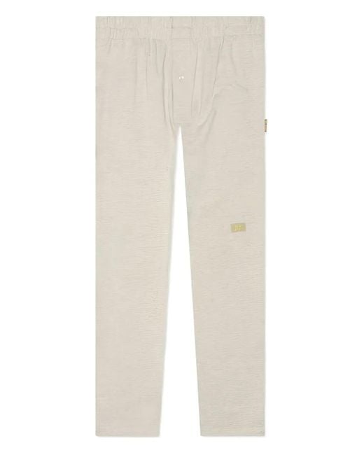 Advisory Board Crystals White Logo-Patch Trousers for men