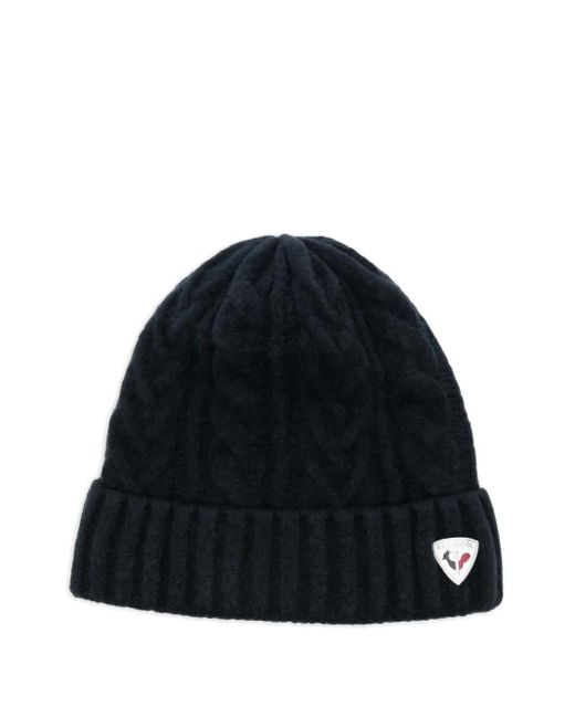 Rossignol Black Naya Cable-Knit Beanie