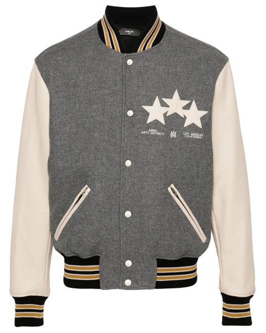 Amiri Gray Bomber Jacket for men