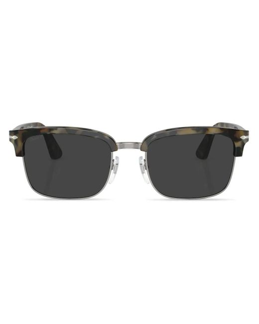Persol Po3327S Zonnebril Met Rechthoekig Montuur in het Black