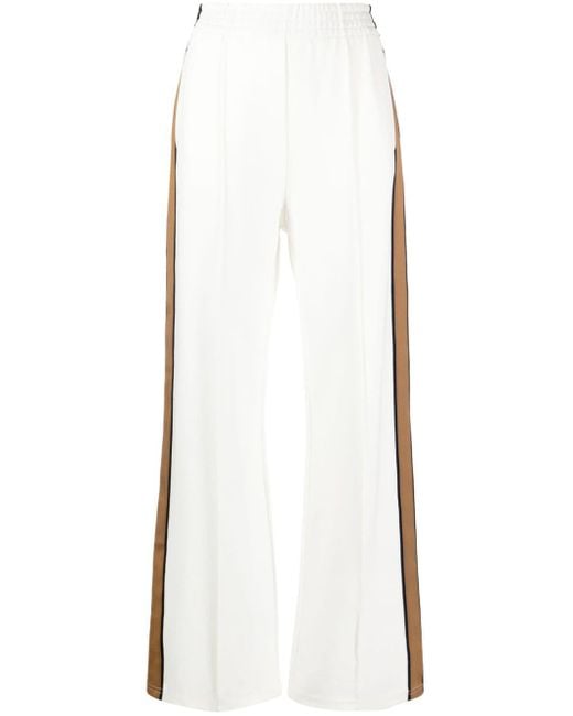The Upside White Logo-embroidered Straight-leg Track Trousers