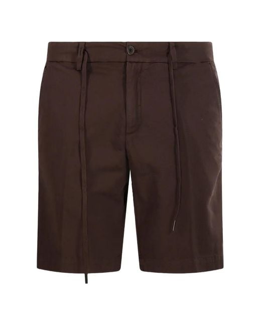 Myths Brown Belt-Loops Shorts for men
