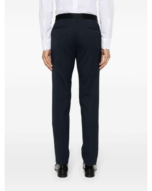 Pantalones rectos lisos Karl Lagerfeld de hombre de color Blue