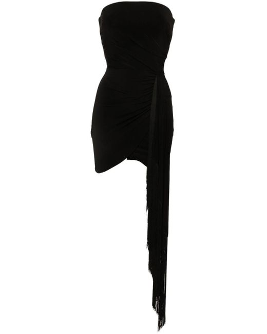 Nissa Black Sash-detail Dress
