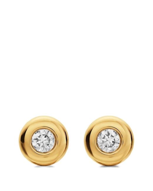 David Yurman Metallic Bezel Set Stud Earrings