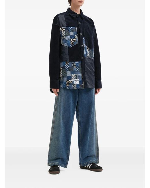 Musium Div. Blue Patchwork Shirt for men