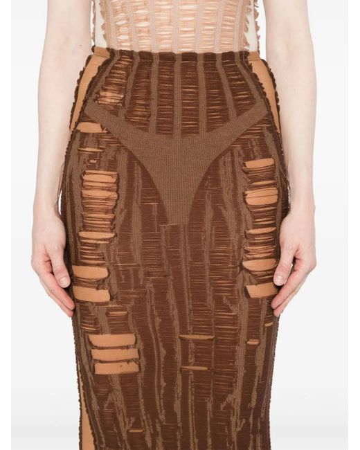DIESEL Brown M-Calina Midi Skirt