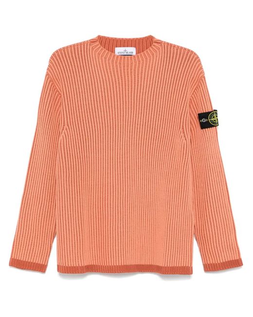 Stone Island Pullover Mit Kompass-Patch in Orange für Herren