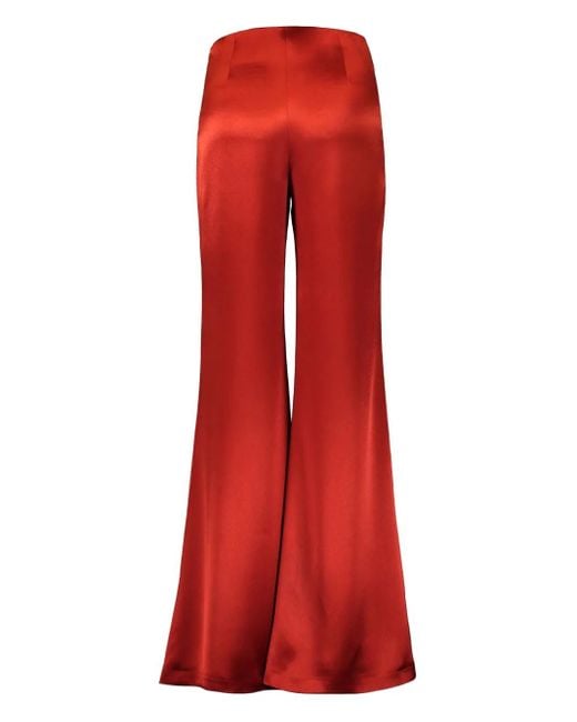 Galvan Satin Flared Trousers
