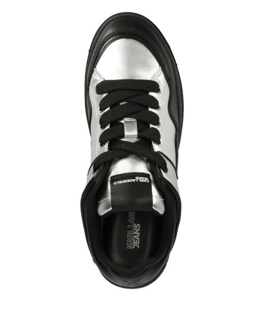 メンズ Karl Lagerfeld ロゴ スニーカー Black