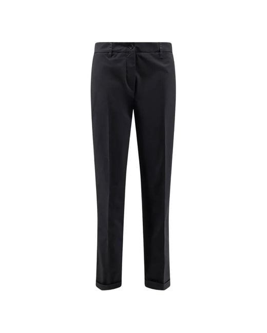Aspesi Blue Pressed-Stud Turn-Up Trousers