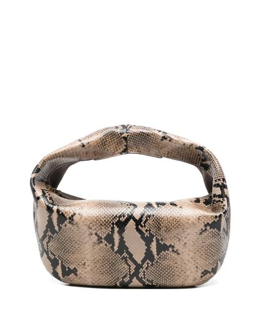 Khaite Metallic Medium Olivia Snake-Effect Tote Bag
