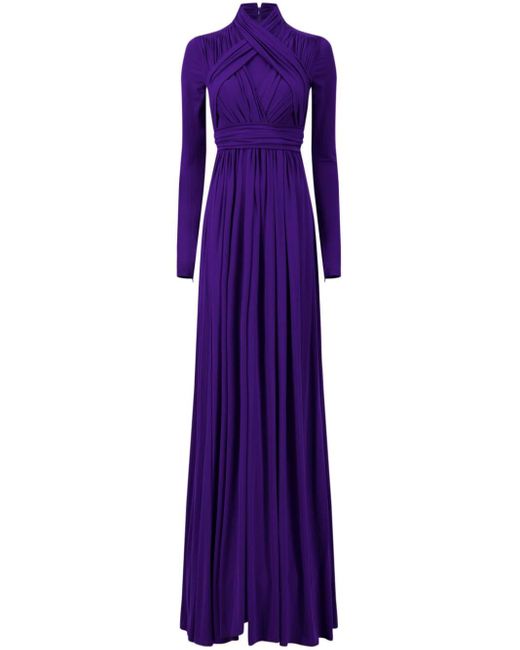 Giambattista Valli Purple Viscose Jersey Maxi Dress
