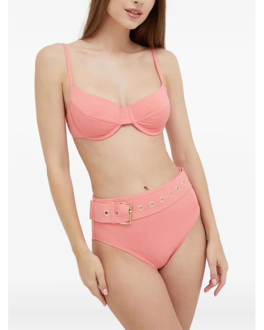 MICHAEL Michael Kors Pink Belted Bikini Bottoms