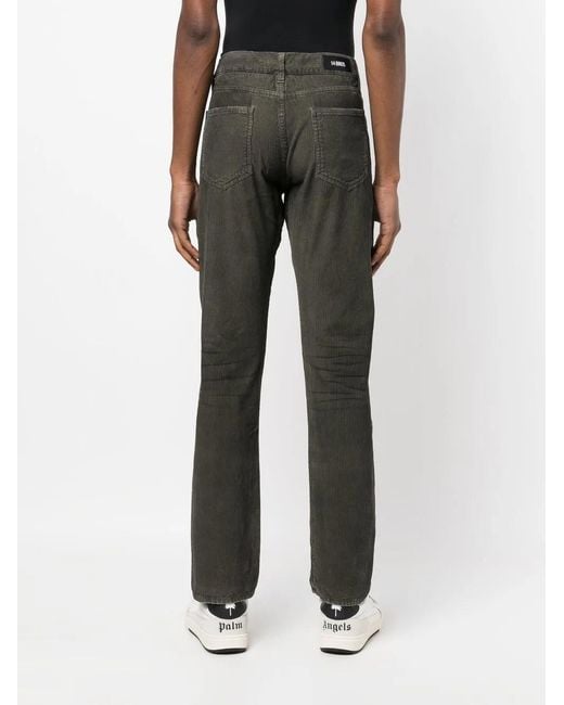 14 Bros Gray Logo-Patch Straight-Leg Jeans for men