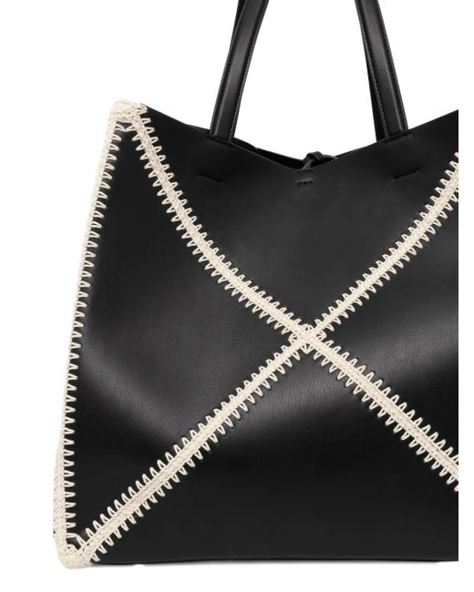 Nanushka Black The Origami Tote Bag