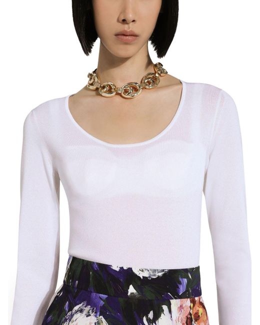 Collar de cadena DG Dolce & Gabbana de color Metallic