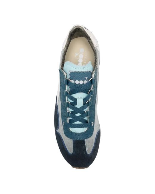 Diadora Blue Equipe Insignia Leather Sneakers