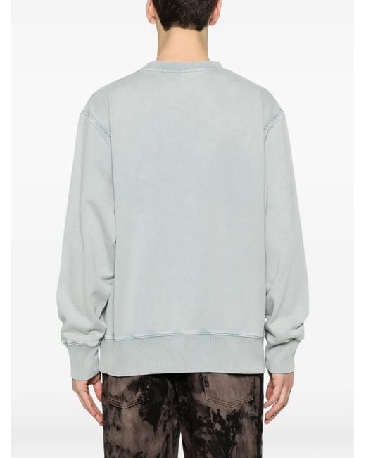 Etudes Studio White Crew-Neck Relaxed Sweatshirt