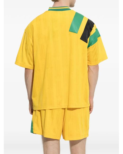 Adidas Yellow X Disney X Brain Dead Logo-Print T-Shirt for men