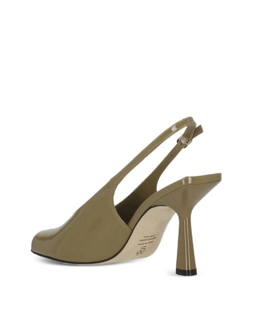 Stuart Weitzman Metallic Slingback Court Shoes