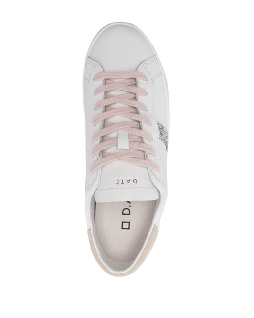 Date Hill Leather Sneakers in het White