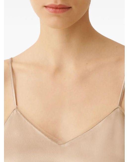 Fabiana Filippi Natural Sweetheart-Neckline Lingerie Top