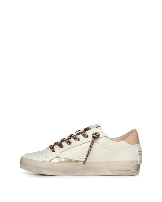 Crime London White Sk8 Deluxe Sneakers