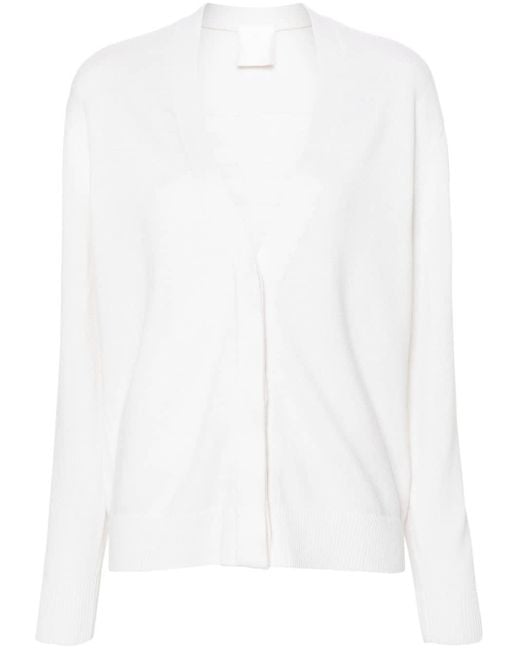 Givenchy White 4g-intarsia Cashmere Cardigan