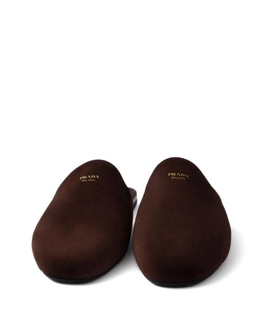 Mules di Prada in Brown