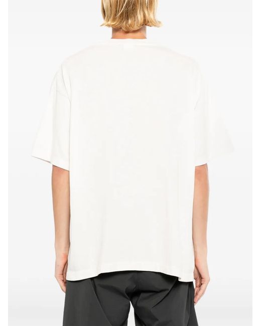 Le Mont St Michel White Logo-Print T-Shirt for men