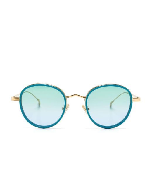 Eyepetizer Blue Flame Round-frame Sunglasses