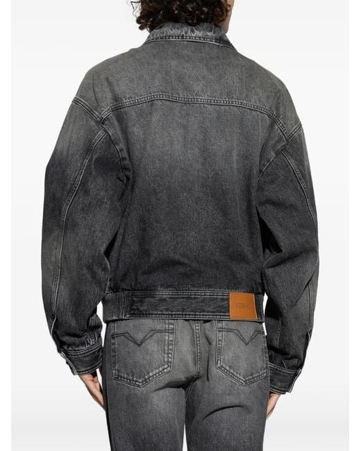 Versace Gray Pocket Zip Jacket for men