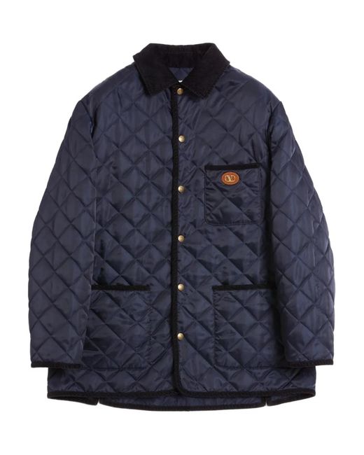 Valentino Garavani Blue Vlogo-Patch Jacket for men
