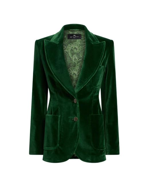 Etro Green Velvet Jacket