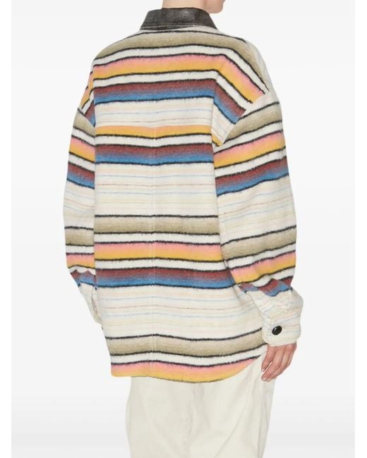 Isabel Marant Gray Striped Dayvi Coat