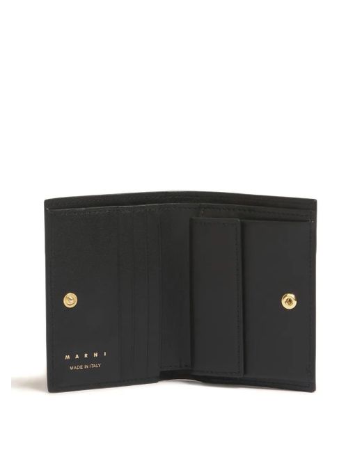 Marni Black Leather Bifold Wallet
