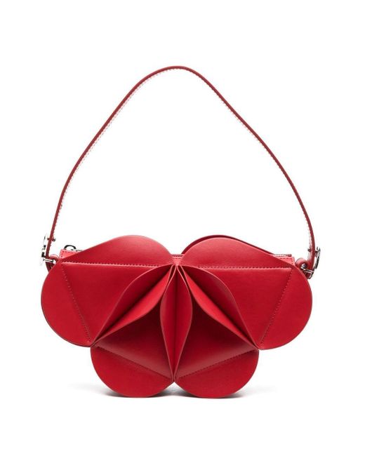 Coperni Leather Origami Shoulder Bag in Red Lyst