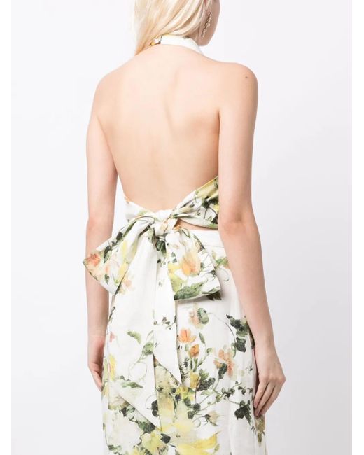 Erdem White Luna Linen Top