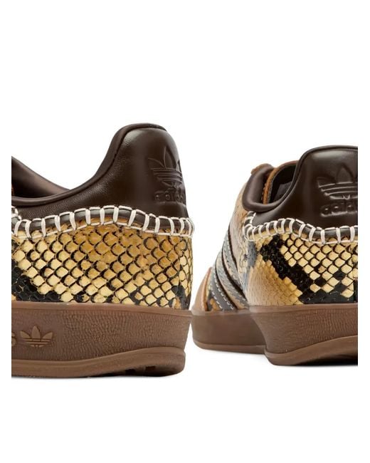 Wales Bonner White X Adidas Originals Gazelle Snake-Embossed Leather Sneakers