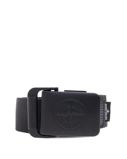 Cinturón 930001 con logo Compass Stone Island de hombre de color Black