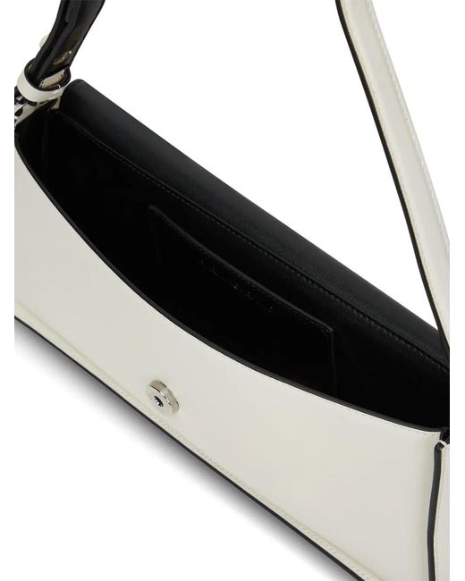 Karl Lagerfeld Metallic K/Signature Leather Shoulder Bag