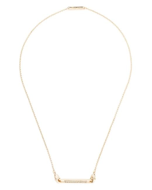 Eddie Borgo White Pavé Safety Chain Necklace