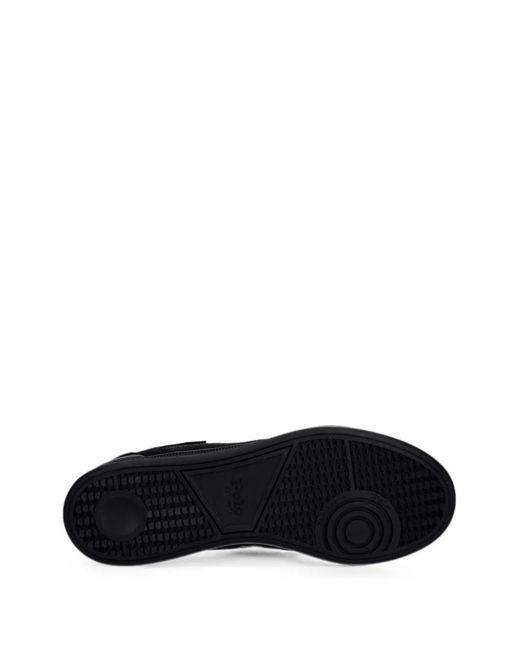 Polo Ralph Lauren Black Pony-Embroidered Panelled Sneakers for men